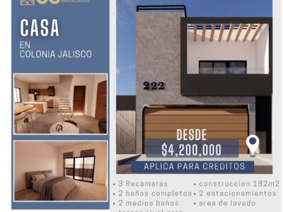 Casas en Colonia Jalisco