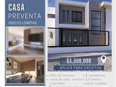 Casa Nueva en Col. Indeco Lomitas