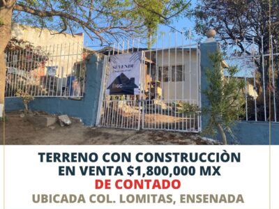 Terreno con construccion en Col. Lomitas